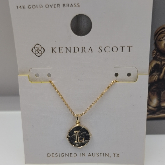 Kendra Scott L Initial Gold Pendant Necklace - Picture 1 of 4